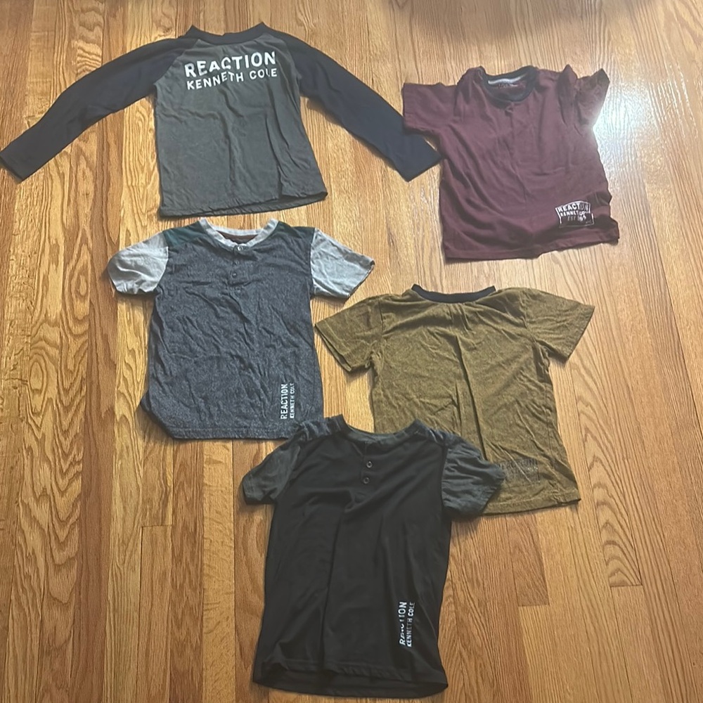 Kenneth Cole Blue and Red Long Sleeve Tees